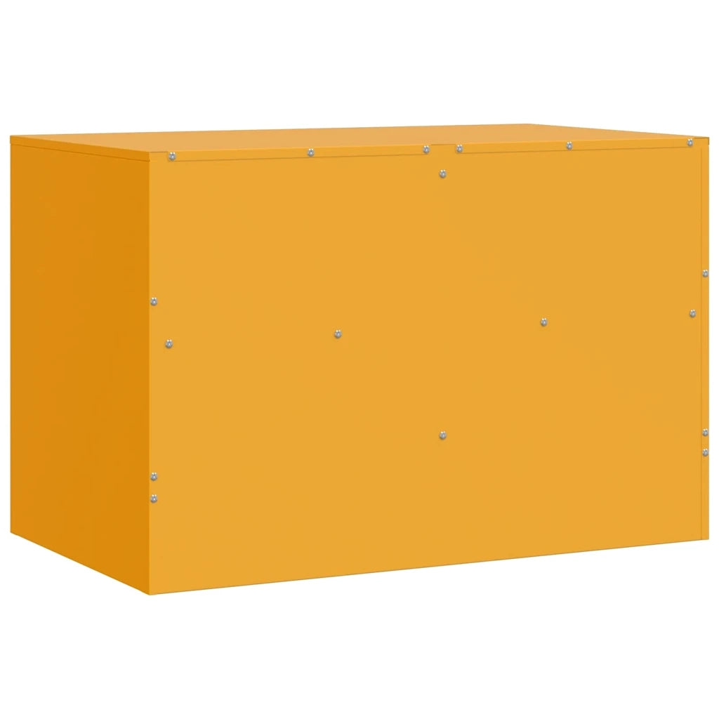 Mobili TV 2 pz Giallo Senape 67x39x44 cm in Acciaio 841745