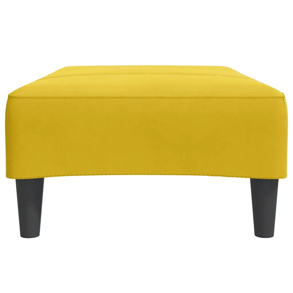 Poggiapiedi Giallo 77x55x31 cm in Velluto