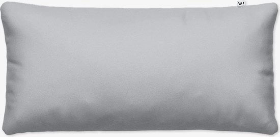 Copri cuscino 40 x 80 cm, grigio chiaro, morbido e strobbato, copri cuscino super morbido, copri cuscino con chiusura a lampo nascosta