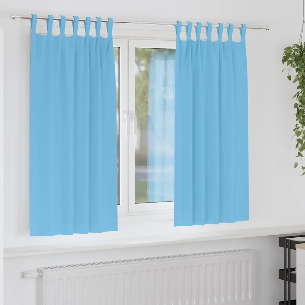 Tende Blackout con Anelli 2 pcs Blu Chiaro 175 x 140 cm 4107544