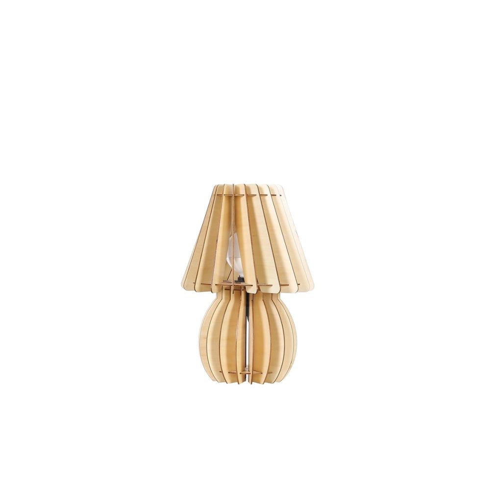 Lampada da tavolo Gino in compensato naturale Vikasa Home