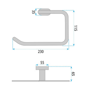 Portasciugamano Da Bagno 110 Til Chrome
