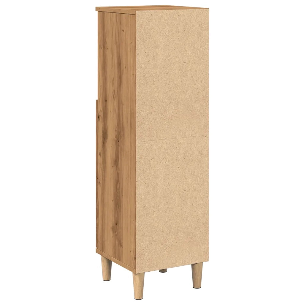 Armadietto da Bagno Rovere Artigianale 30x30x100 cm Truciolato 857109