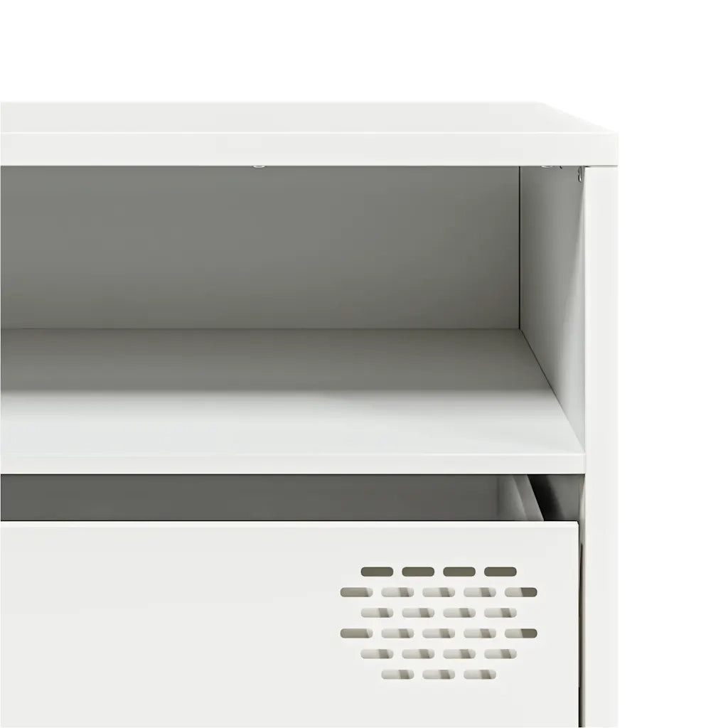 Mobile TV Bianco 202x39x43,5 cm in Acciaio Laminato a Freddo 3307160