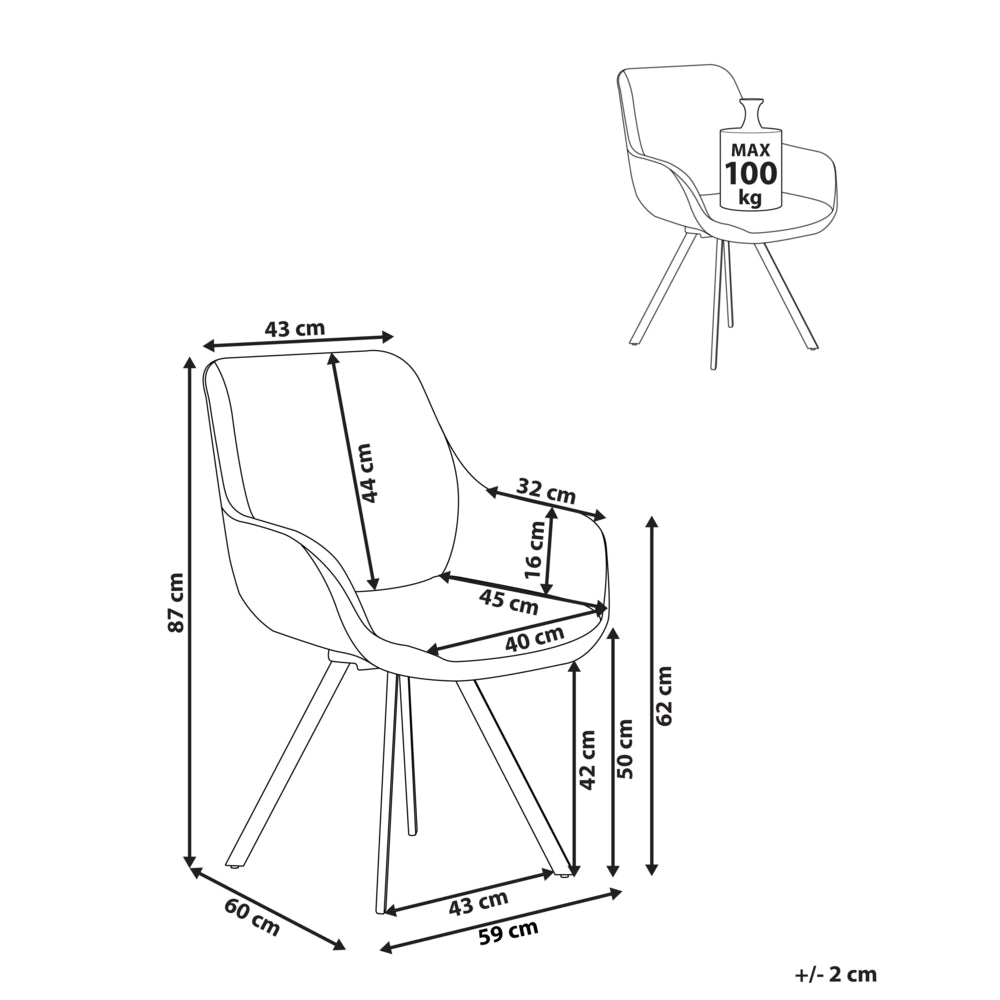 Sedia da pranzo girevole con schienale curvo bouclè bianco e nero stile scandinavo