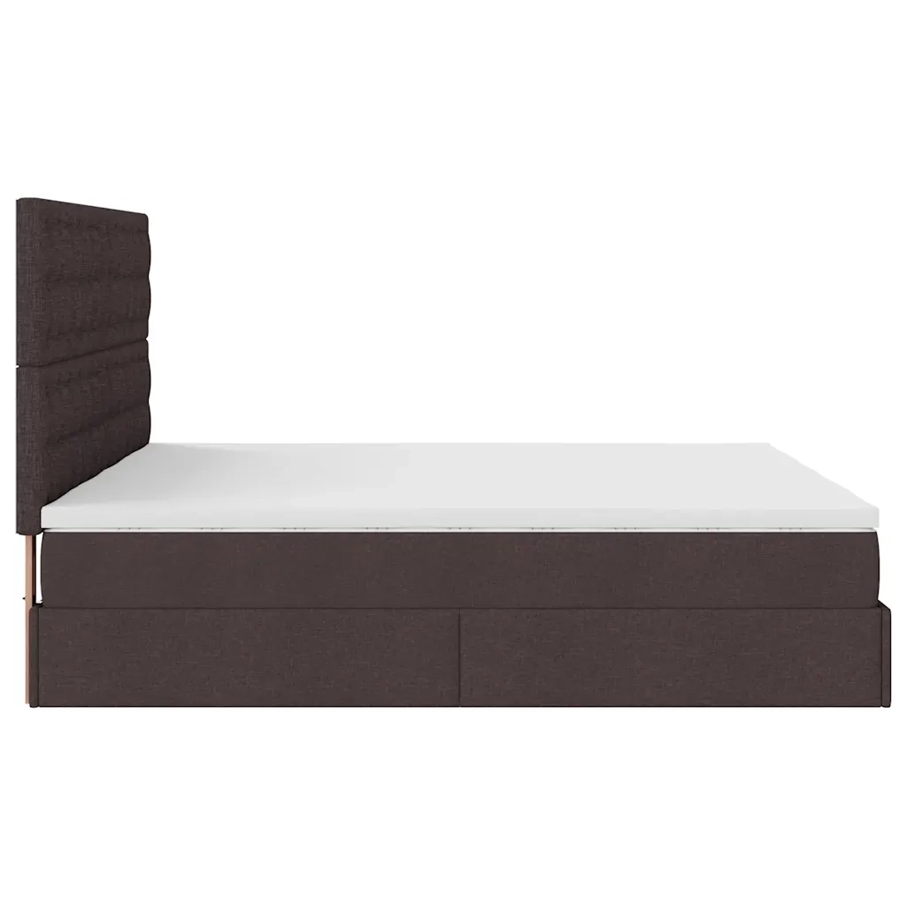 Struttura Letto Pouf con Materassi 200x200 cm in Tessuto 3314593