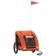 Rimorchio da Bici per Animali Arancione e Grigio Oxford e Ferro CFW2603366