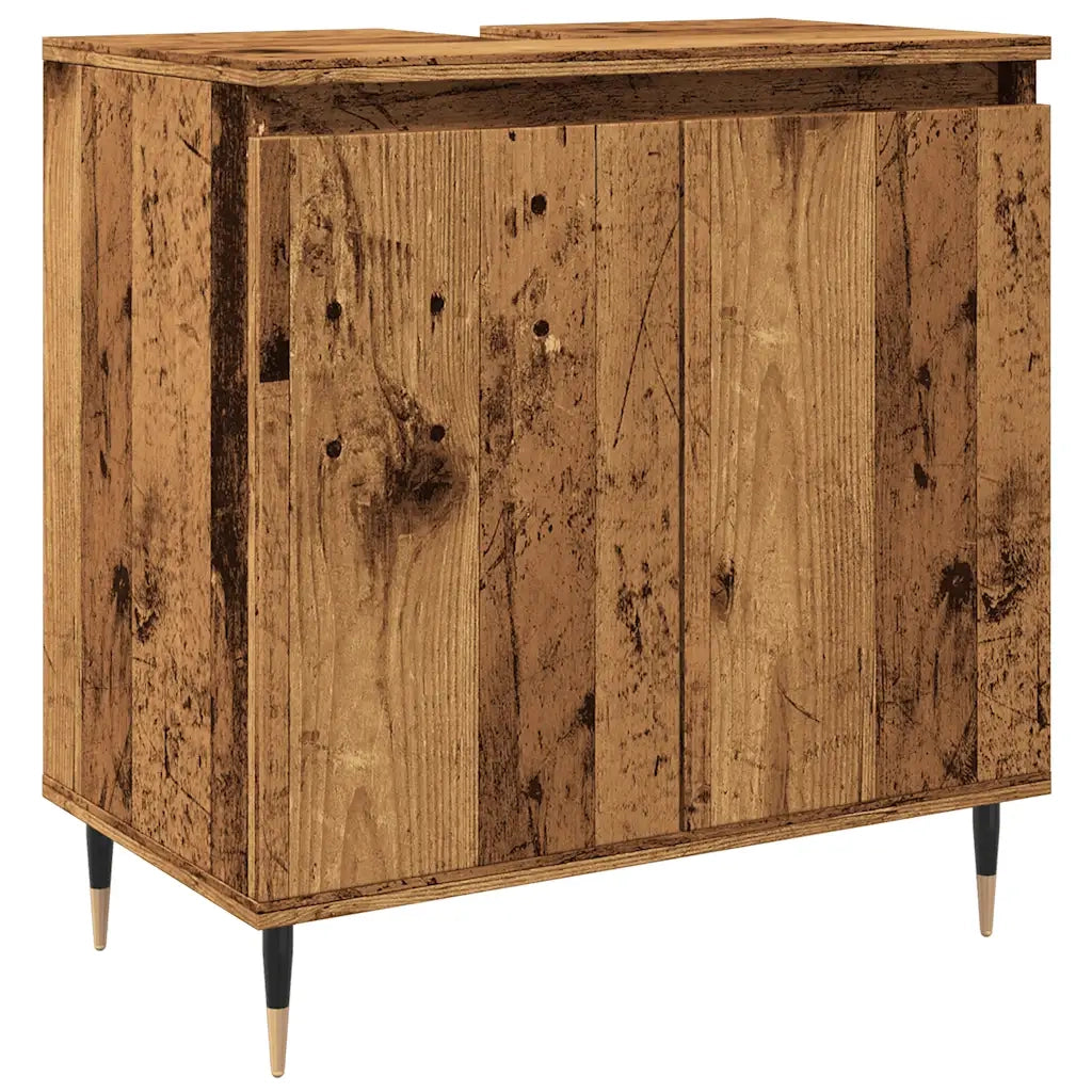 Mobile da Bagno Legno Antico 58x33x60 cm in Truciolato