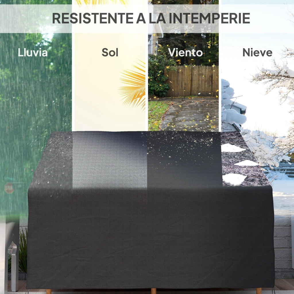 Funda per Banco da Giardino ¨C zephmum ¨C Grigio 140x84x56/94 cm