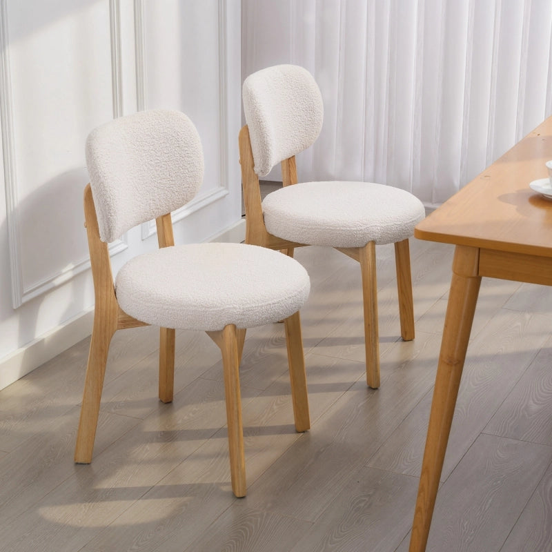 SEDIE da pranzo Set da 2 pezzi 46,5x52x80 cm Legno Crema