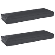 Cuscini per panca 2 pezzi Nero 120x40x8 cm Tessuto Oxford