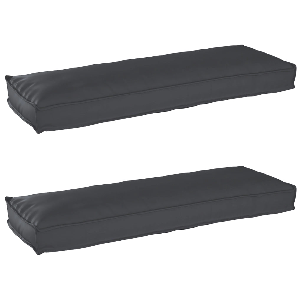 Cuscini per panca 2 pezzi Nero 120x40x8 cm Tessuto Oxford