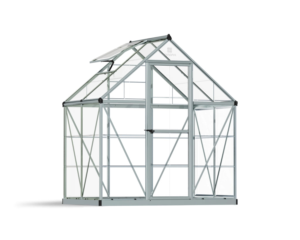 Serra Da Giardino in Policarbonato Harmony Trasparente 126X185X208 cm colore Argento