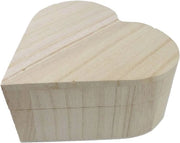 Cassa in legno a forma di cuore - decorazione di ripostiglio e regalo - ca. 13 x 13 x 6 cm con coperchio da lavoro