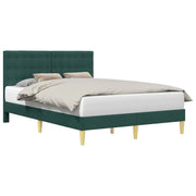 Letto matrimoniale | Letto per adulti | Struttura del letto Verde Scuro 140 x 200 cm Tessuto