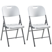 Set di 2 sedie da giardino in materiale sintetico bianco per esterni senza braccioli Stile moderno