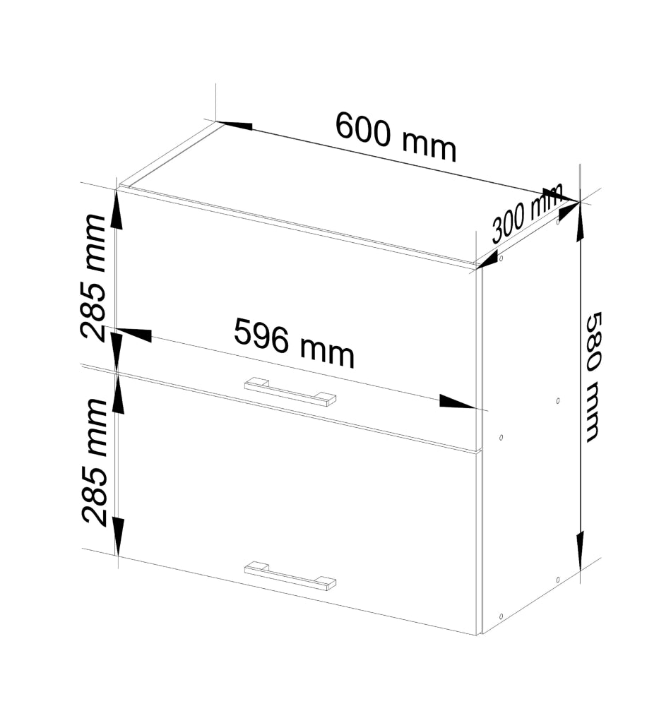 Mobile da cucina pensile sistema AKORD OLIWIA G2 Bianco 60 cm 2 ante 60x30x58 cm
