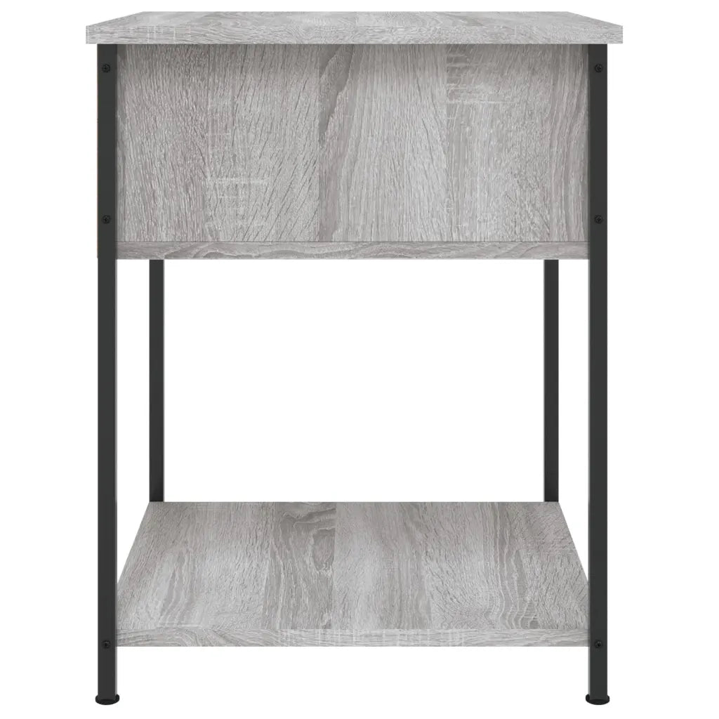 Set di 2 Comodini | Armadio da Notte | Mobiletto da notte Grigio Sonoma 44x45x58 cm in Legno Multistrato