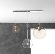SOSP. CROMO RETTANGOLARE 3 LUCI VETRI (GRANDE AM + MEDIO TR + PICCOLO AM) 1155CR-S3 RMIX-TA