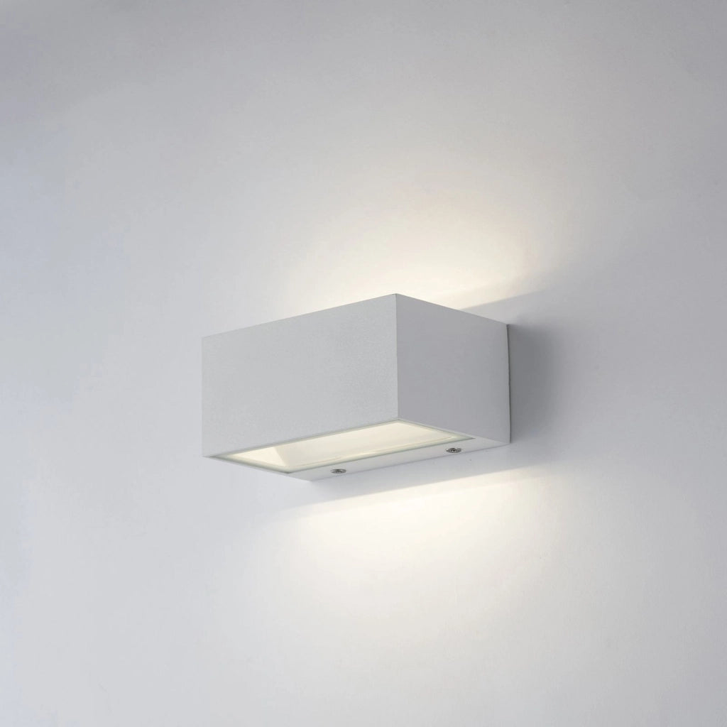 APPLIQUE BIEMISSIONE LED TWIN BIANCA 12W 1500LM CCT 3000K / 4000K IP54 6,5X8,9X14CM