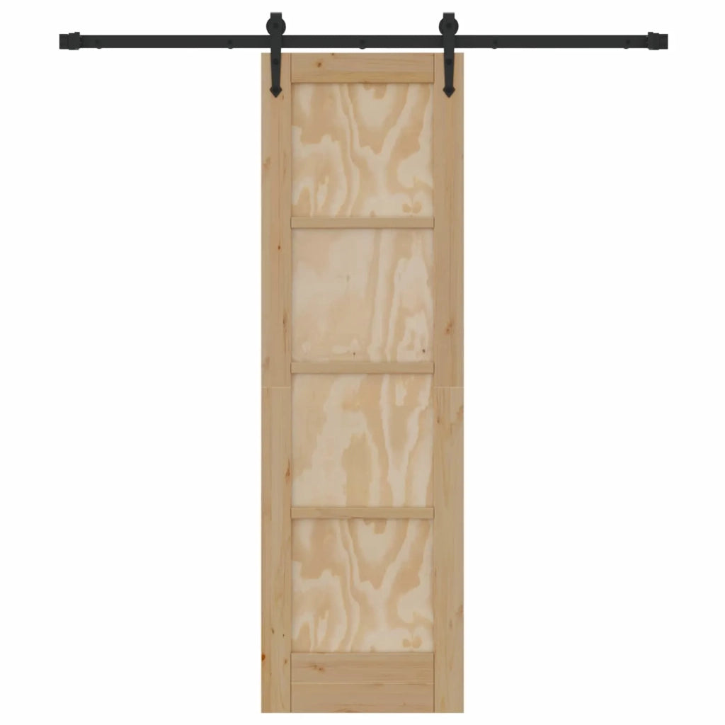 Porta scorrevole ORKDAL Naturale e Nero 61 x 198,5 cm 3445557