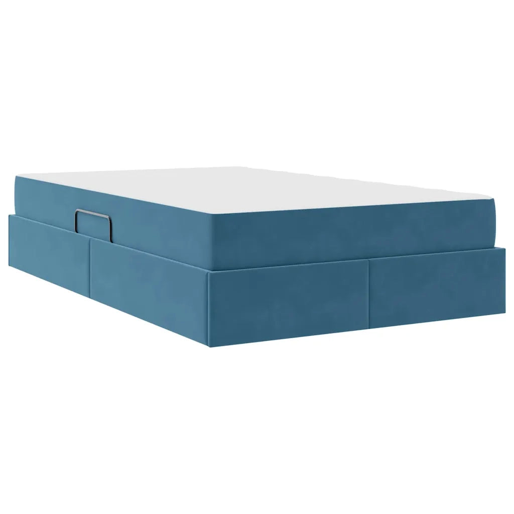 Letto con contenitore e materasso Blu Scuro 120 x 200 cm 3399716