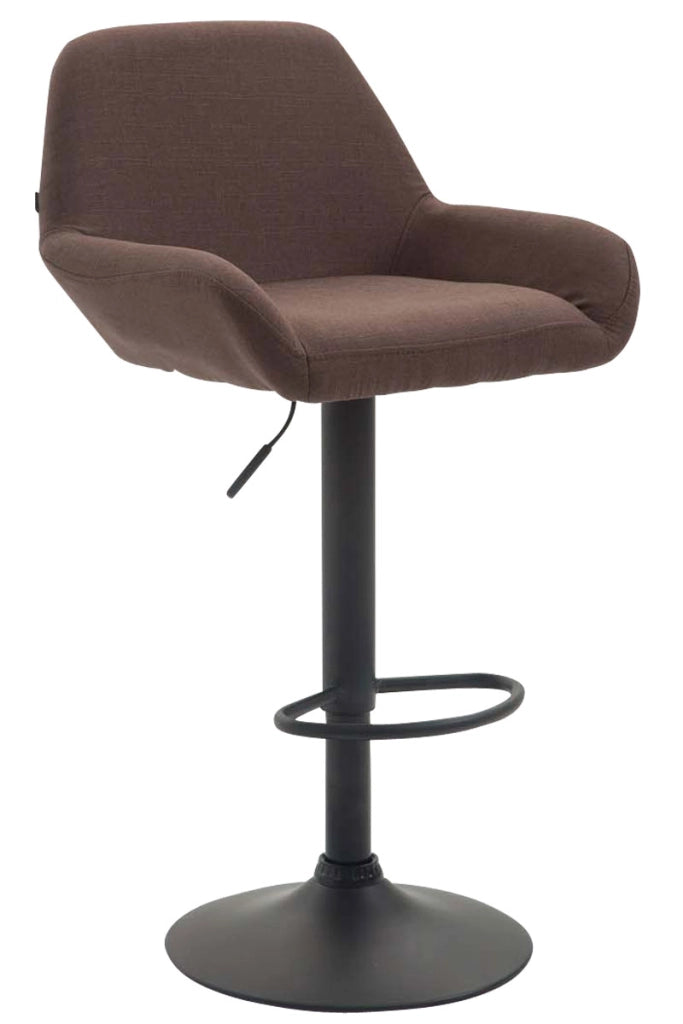 Sgabello Braga in tessuto marrone,nero