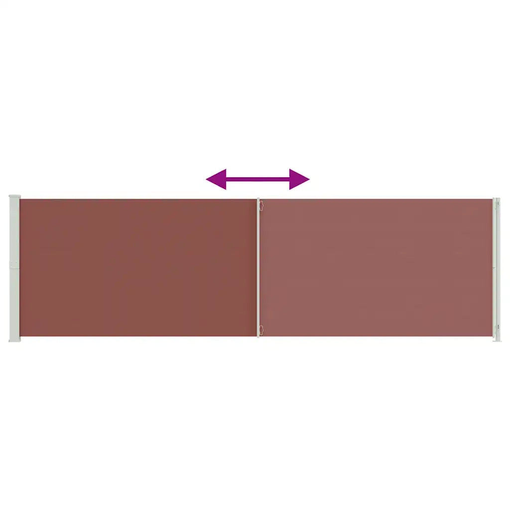 Tenda da Sole Laterale Retrattile per Patio 180x600 cm Marrone 317969