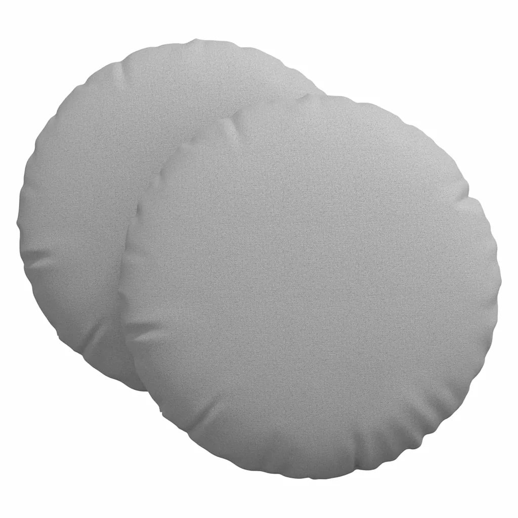 Cuscini per Seduta 2 pcs Grigio Nuvola Ø80 x 29 cm Tessuto 42014244