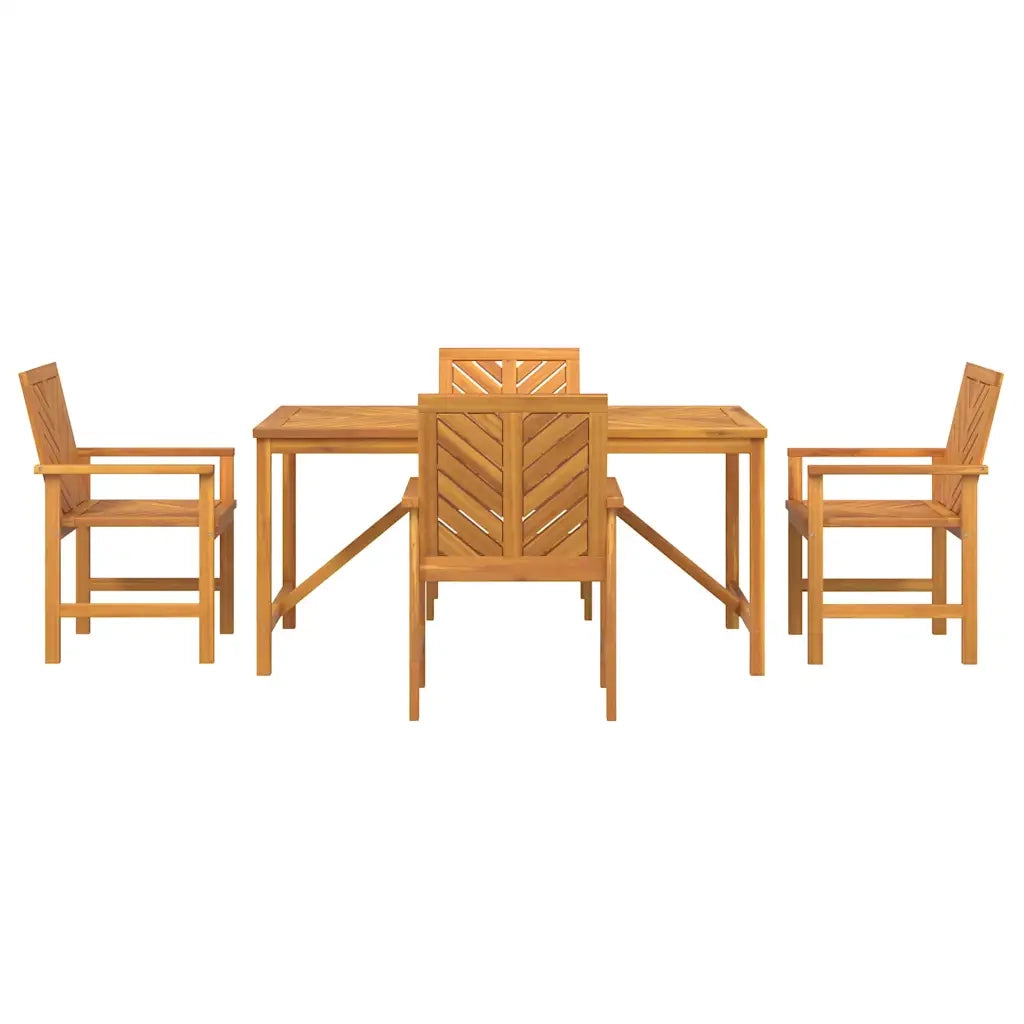 Set da Pranzo per Giardino 5 pcs Marrone 3154106
