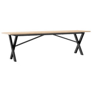 Tavolino salotto | Tavolino da caff¨¨ | Tavolino da Soggiorno Telaio a X 160x40x45 cm Legno Pino e Acciaio