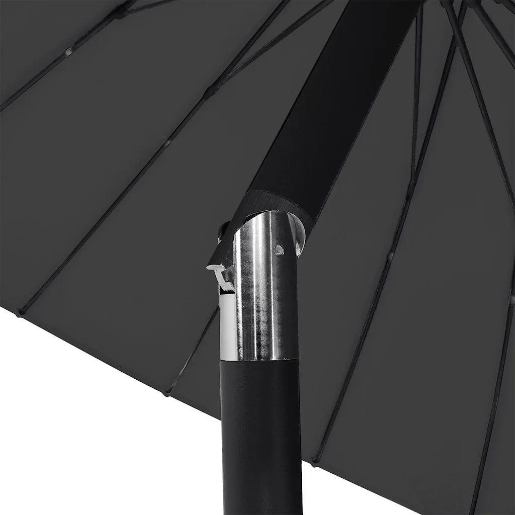Ombrello | Parasolne da Giardino con Palo in Alluminio 270 cm Nero