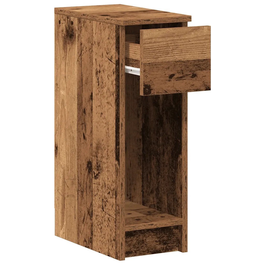 Comodino con Cassetto Legno Antico 20x36x60 cm 858709