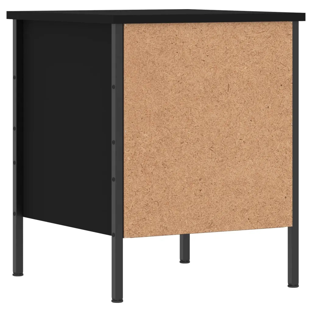 Comodino | Armadio da Notte | Mobiletto da notte Nero 40x42x50 cm in Legno Multistrato