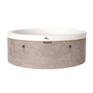 Vasca Idromassaggio Spa Cocoon Smontabile Trasportabile Gonfiabile Ø180x65 cm in PVC Marrone