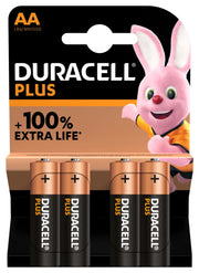 Blister 4 batterie stilo DURACELL plus alcalina LR06 1,5V