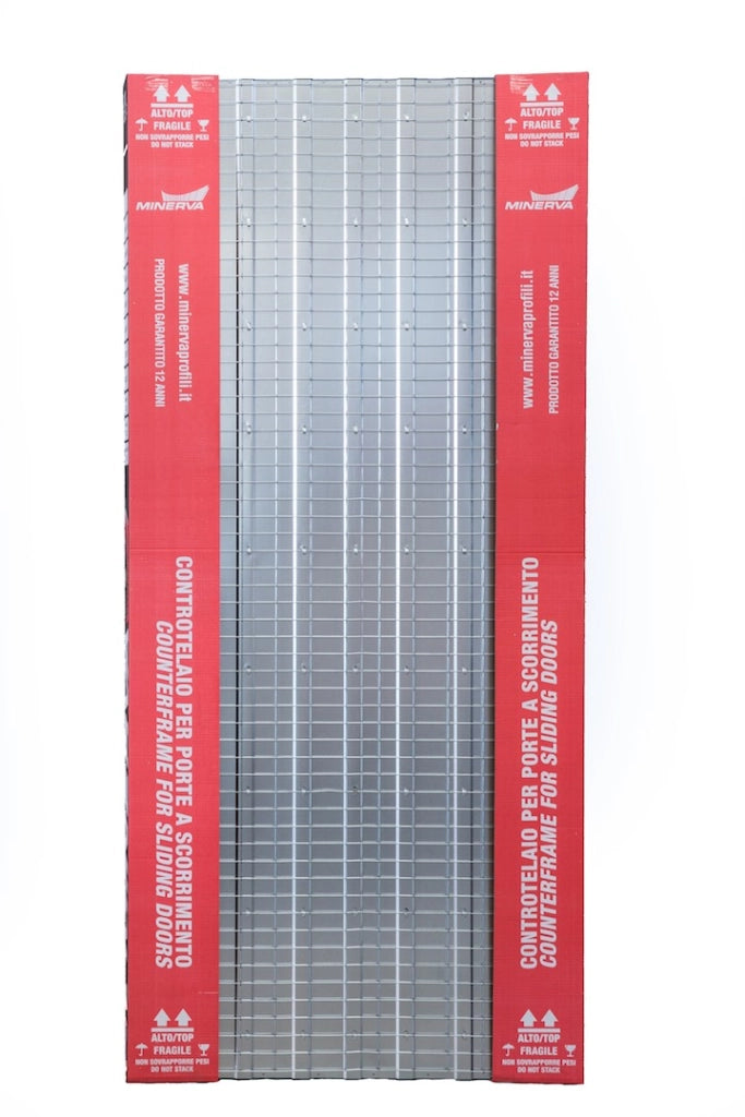 Controtelaio a scomparsa per intonaco - Telaio in Acciaio : Dimensione - 90X210CM, Spessore - 10,5CM