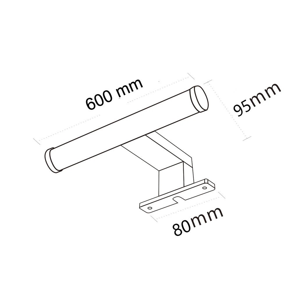 Trade Shop - Lampada Led Da Specchio Bagno Tondo Doppia Istallazione 9w Luce 4000k Ip44 Argento 600pc-an -