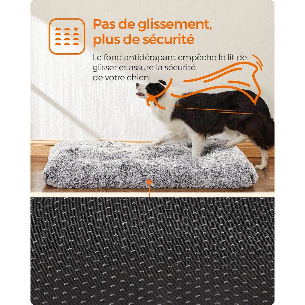 Cuccia per cani/divano letto per animali domestici imbottitura morbida lavabile in lavatrice cuscino per cani 110 x 73 cm grigio 12_0006796