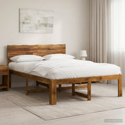 Letto matrimoniale con testiera ROSTOCK Naturale 135 x 190 cm 903363