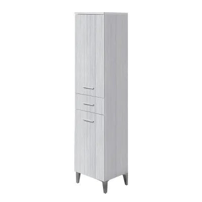 Colonna bagno d'appoggio H 153,5 cm grigio con 2 ante e cassetto Desya