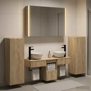 Set di mobili per il bagno 6 pcs Rovere Sonoma 3407121
