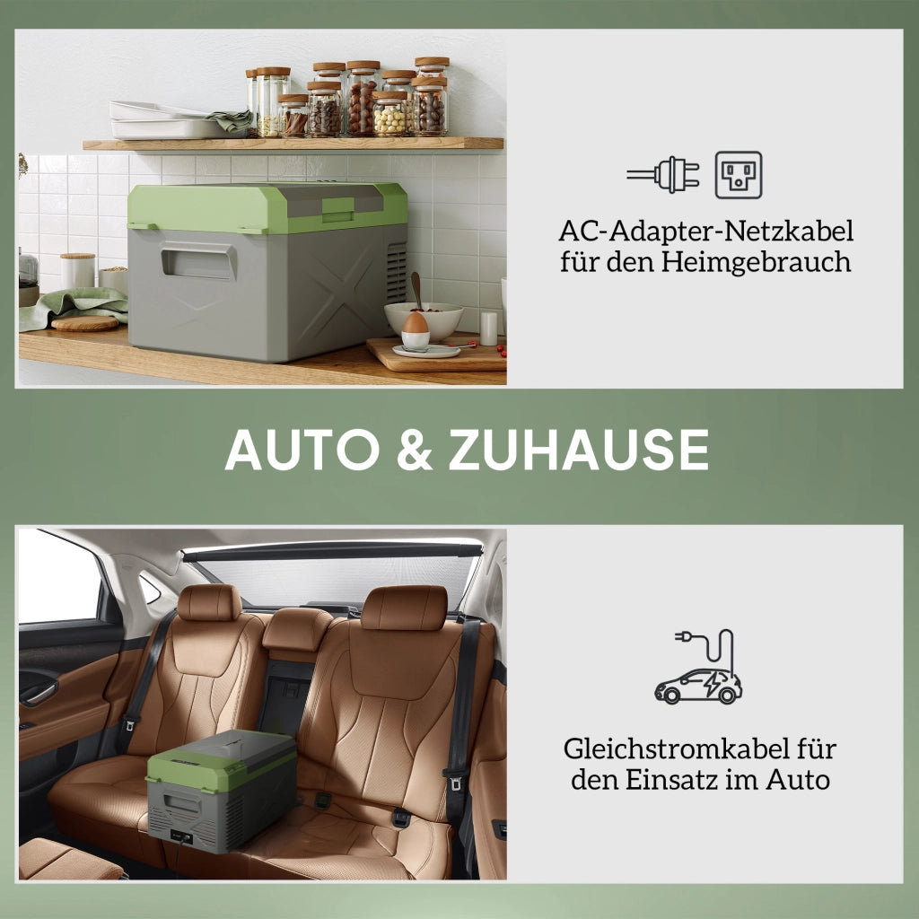 Coolbox elettrica 16.3L con compressore ¨C zephmum ¨C grigio e verde