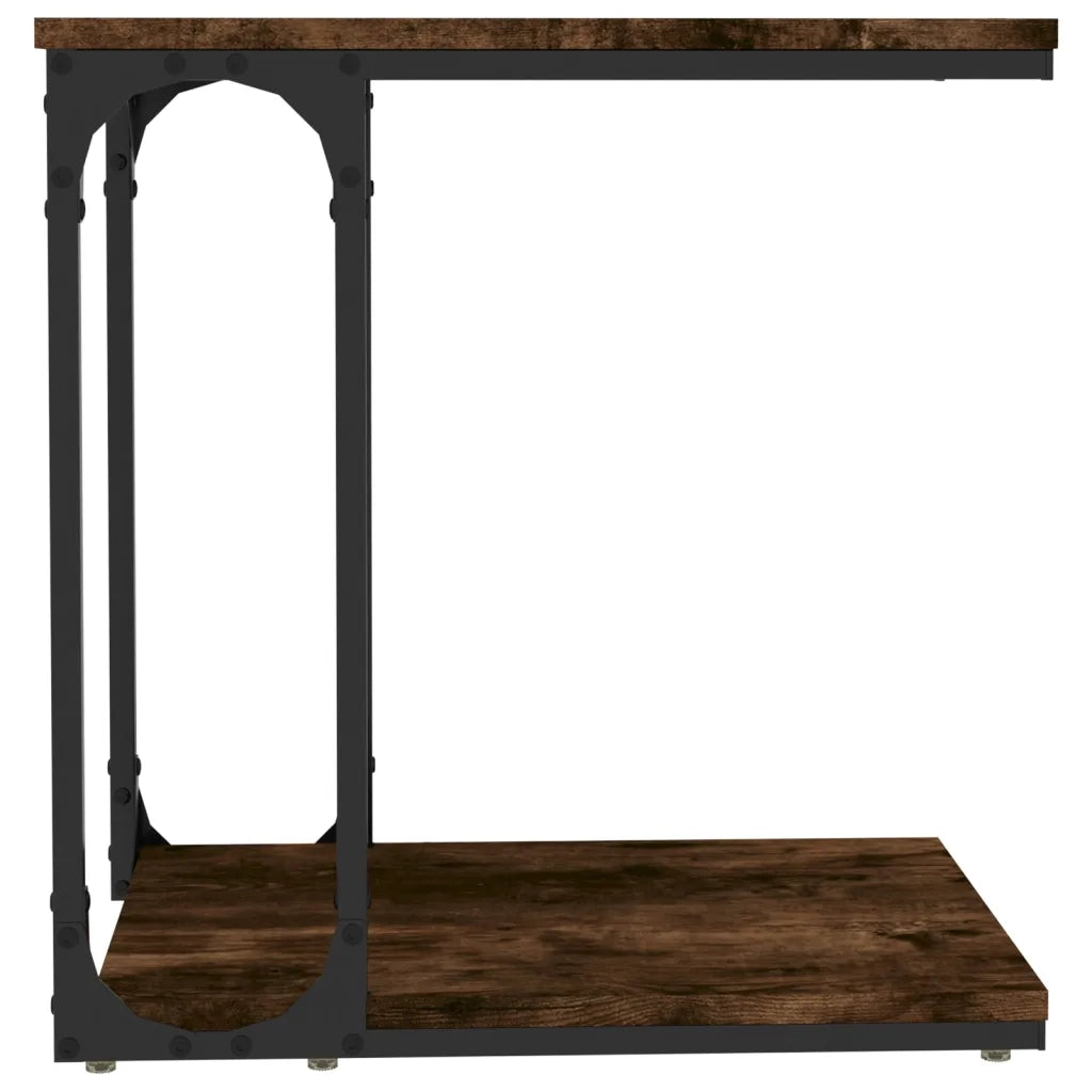 Tavolino da Salotto Rovere Fumo 50x35x52 cm Legno Multistrato 825814