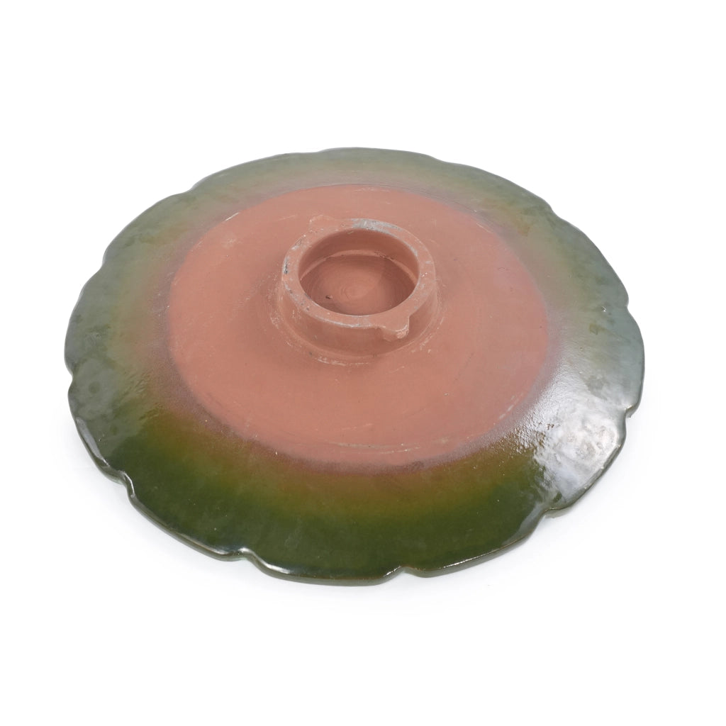 Abbeveratoio per uccelli in ceramica verde chiaro, Ø 43 cm, h 45 cm, resistente al gelo