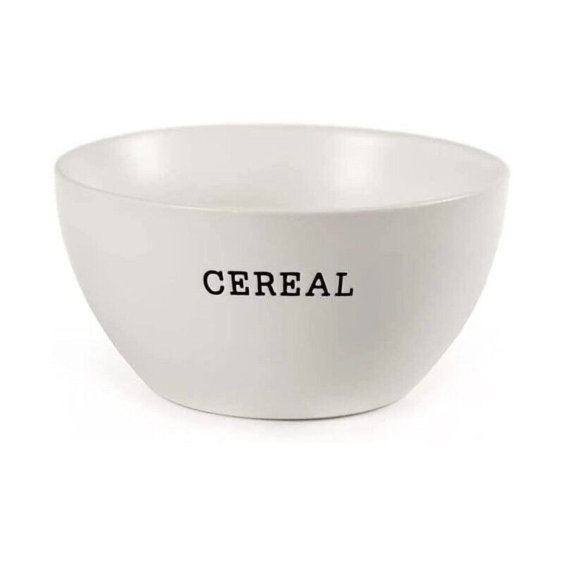TAZZA BOWL PER LA COLAZIONE REALIZZATA IN CERAMICA CON SCRITTA CEREAL