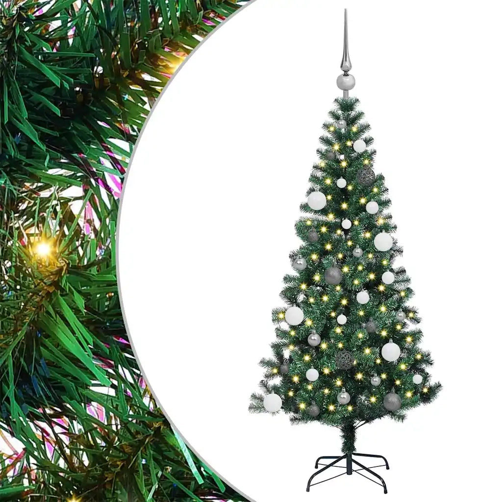 Albero di Natale artificiale con luci integrate Verde 150 cm 3396748