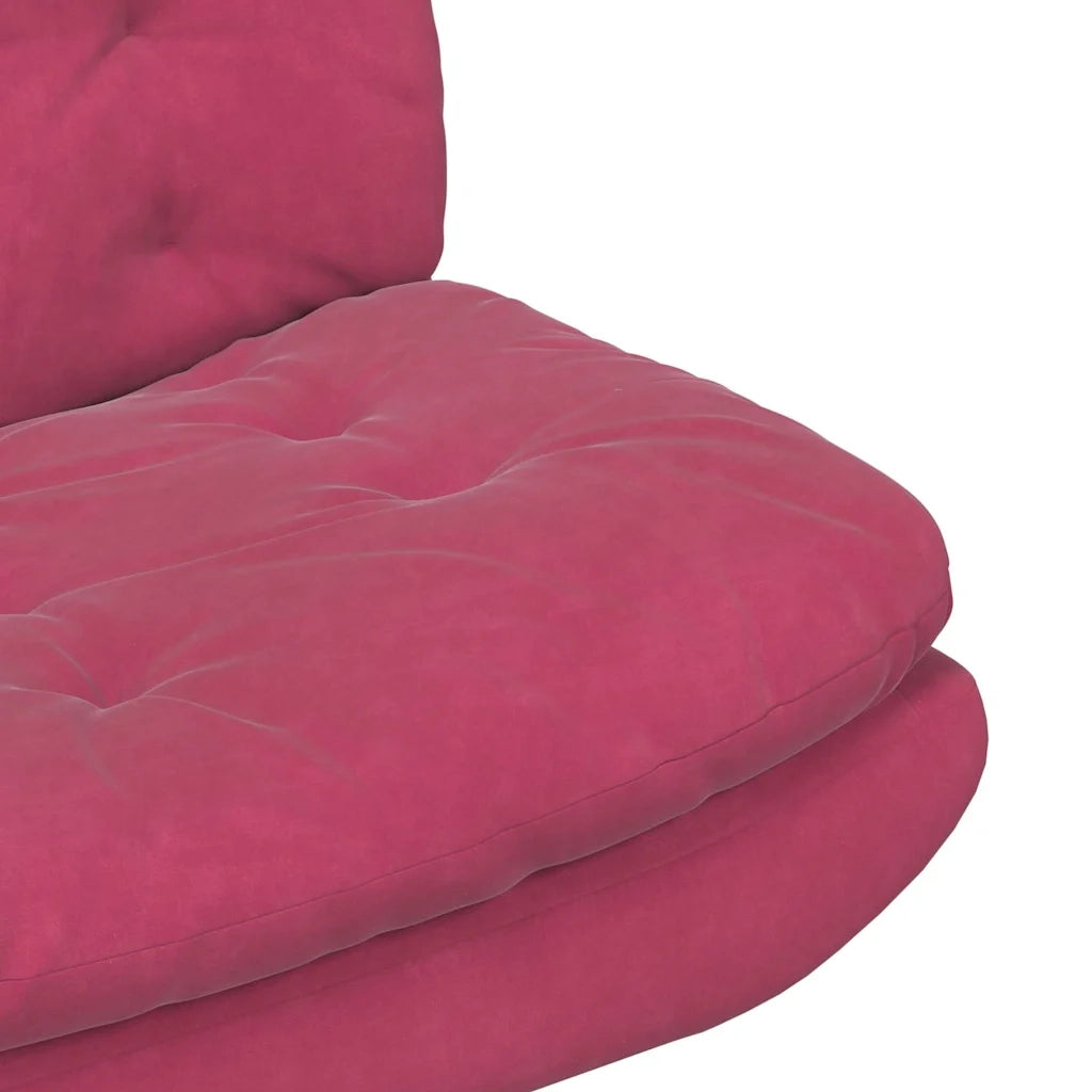 vidaXL Poltrona Relax con Base Girevole Rosso vino 63 x 75 x 76 cm