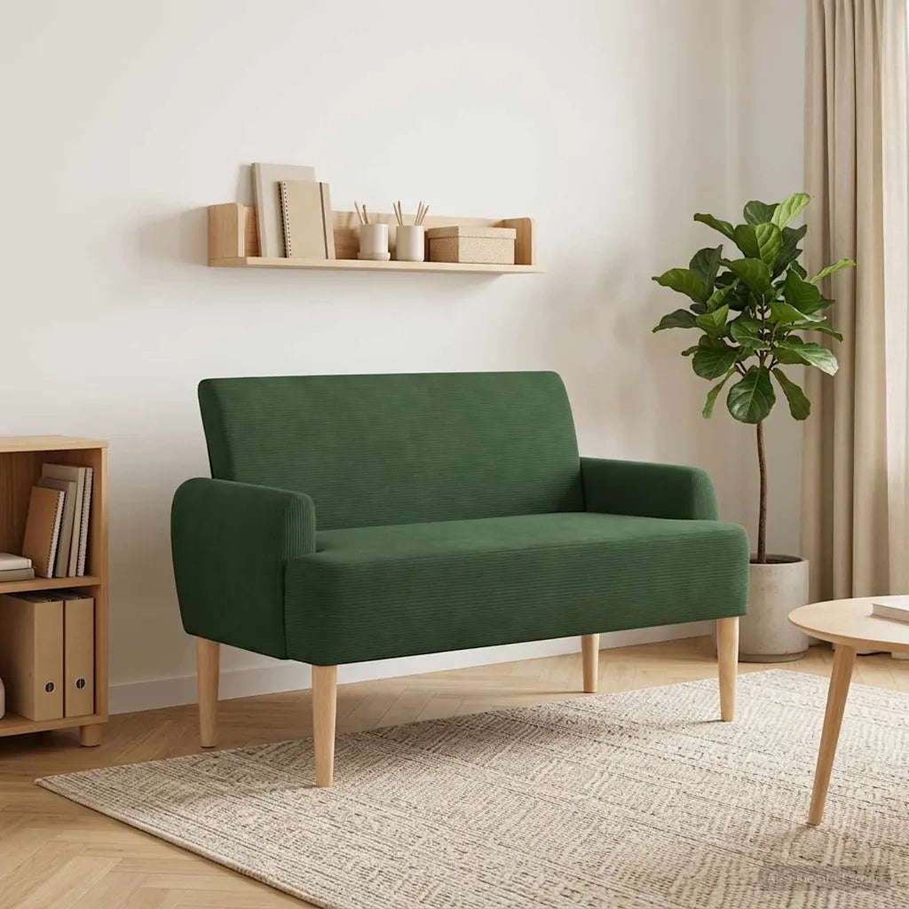 Loveseat con bottoni imbottiti Verde Giungla 116 x 67 x 81 cm 42041793