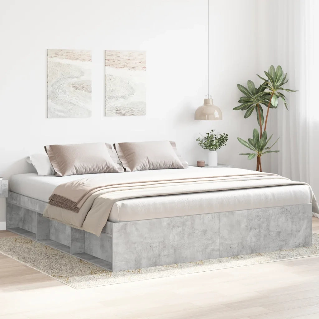 Giroletto-Struttura Letto Grigio Cemento 180x200 cm Super King